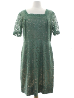 1950's Womens Neusteters Mod Lace Cocktail Dress