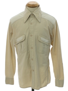 1970's Mens Heavy Cotton Western Hunting Style Shirt