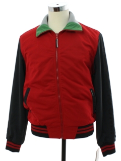 1980's Mens Totally 80s Style Color Block Reversible Members Only Jacket
