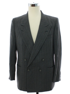 1980's Mens Nino Cerruti Designer Totally 80s Double Breasted Blazer Sportcoat Jacket