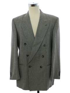 1980's Mens Designer Vito Rufolo Totally 80s Double Breasted Blazer Sportcoat Jacket