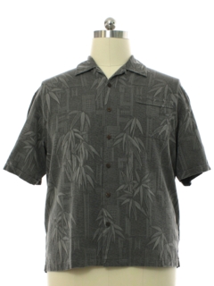 1990's Mens Jamaica Jaxx Silk Brocade Hawaiian Shirt