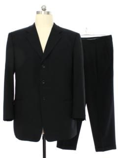 1990's Mens Armani Designer Black Suit