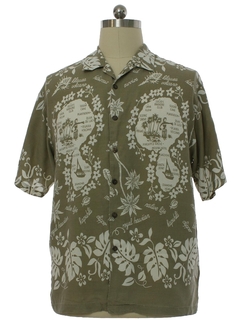 1990's Mens Rayon Broadcloth Hawaiian Shirt
