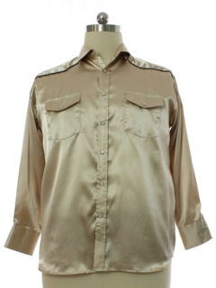 1980's Mens Satin Rodeo Style Western Shirt