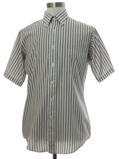 1990's Mens Preppy Striped Shirt