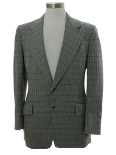 1970's Mens Plaid Disco Style Blazer Sportcoat Jacket