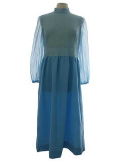 1970's Womens Mod Prom or Cocktail Maxi Dress