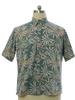 1990's Mens Reverse Print Hawaiian Shirt