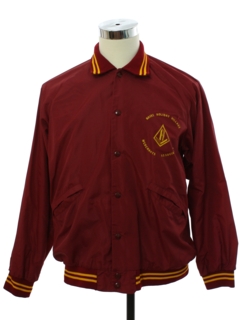1980's Mens Woolworth Merchants Association Windbreaker Snap Front Jacket