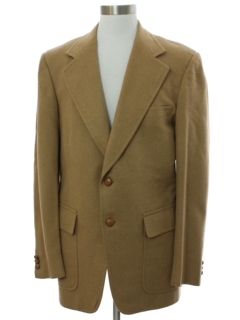 1970's Mens Mod Camel Hair Blazer Sport Coat Jacket