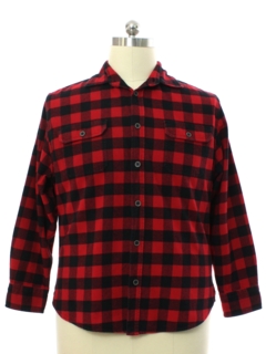 1990's Mens Heavy Cotton Lumberjack Plaid Flannel Shirt