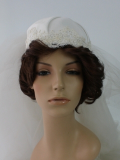 1960's Womens Accessories - Hat Wedding Veil