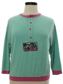 1980's Womens Totally 80s Terry Cloth Shirt