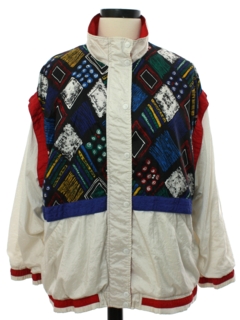 1980's Womens Hip Hop Style Nylon Windbreaker Jacket