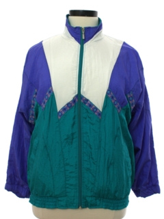 1980's Womens Nylon Windbreaker Track Jacket
