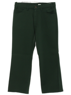 1970's Mens Dark Green Levis 517 Jeans-cut Pants
