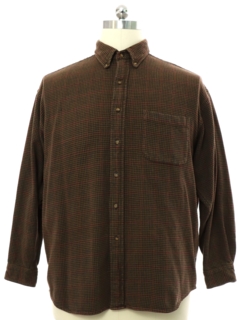 1990's Mens Heavy Cotton Preppy Flannel Shirt