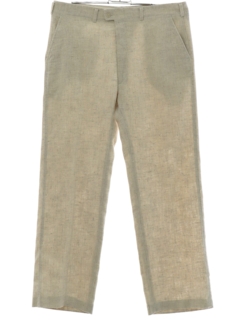 1980's Mens Totally 80s Cotton Burlap Slacks Pants