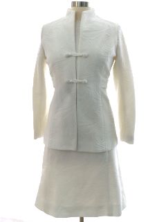 1960's Womens Mod Knit Two Piece Dress