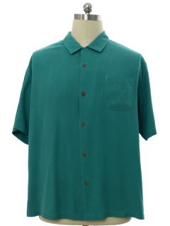 1990's Mens Tommy Bahama Silk Twill Sport Shirt