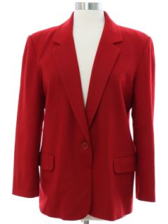 1980's Womens Totally 80s Wool Blazer Jacket