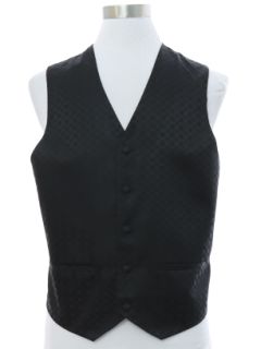 1990's Mens Black Suit Vest