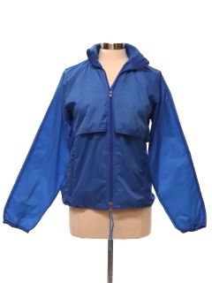 1980's Womens Nylon Windbreaker Zip Jacket