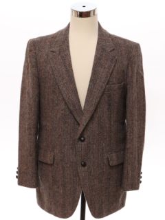 1980's Mens Harris Tweed Blazer Style Sport Coat Jacket