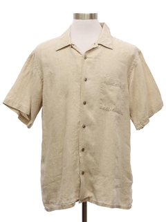 1990's Mens Linen Sport Shirt