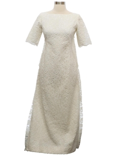 1960's Womens Emma Domb Designer Wedding Dress