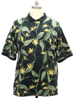 1990's Mens Tommy Bahama Knit Polo Shirt