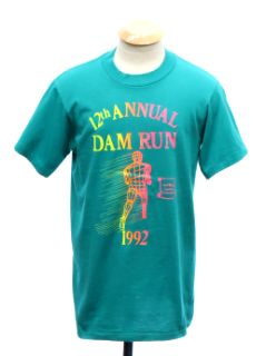 1990's Unisex 12th Annual Dam Run Single Stitch Sports T - Shirt