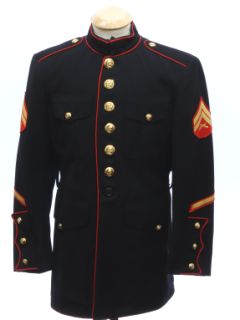 1980's Mens Marine Corps USMC Sergeant Military Dress Jacket