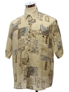 1990's Mens Handkerchief Silk Hawaiian Shirt