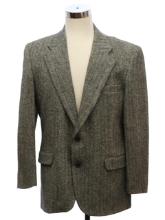 1980's Mens Harris Tweed Wool Blazer Sport Coat Jacket