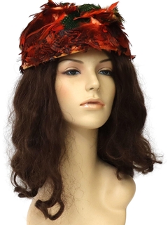 1950's Womens Accessories - Eva Mae Pillbox Hat