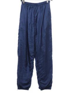 1980's Womens Dark Blue Nylon Track Pants