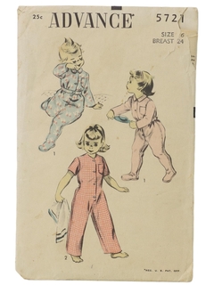 1940's Womens/Childs Sewing Pattern