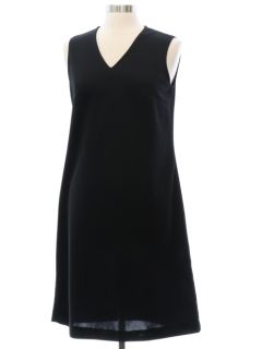 1970's Womens Black Knit Dress