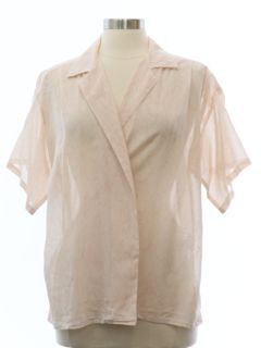 1980's Womens Totally 80s Calvin Klein Wrap Shirt