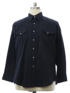 1990's Mens Black Flying R Ranchwear Western Shirt