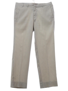 1980's Mens Flat Front Seersucker Pinstriped Slacks Pants