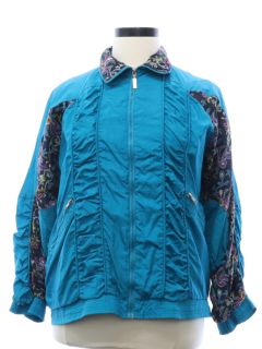 1990's Womens Nylon Zip Front Jacket