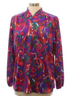1960's Womens Psychedelic Print Shirt