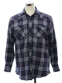 1990's Mens Wrangler Heavy Cotton Flannel Western Shirt