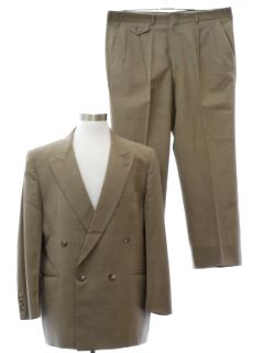 1980's Mens Double Breasted Suit