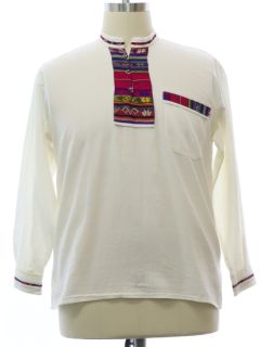 1970's Mens Guatamalen Style Hippie Shirt