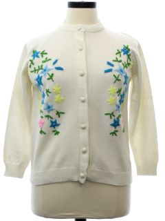 1960's Womens Mod Cardigan Sweater