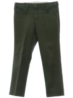 1970's Mens Levis 517s Olive Green Jeans-cut Pants